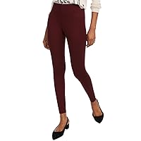 Womens Burgundy Stretch Skinny Leggings S