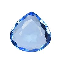 GEMHUB 1 Piece Blue Topaz 114.35 Ct Pear Cut Blue Topaz Loose Gemstone for Jewelry
