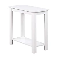 Convenience Concepts Designs2Go Baja Chairside End Table, White, 12 in x 23.75 in x 24 in
