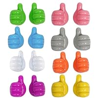 Silicone Thumb Hook - 2022 New 16 PCS Multi-Function Self-Adhesive Wall Decoration Hook for Cable Clip Key hat Makeup Brush, Home Office Wall Storage