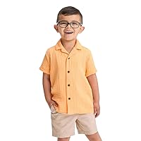 Cat & Jack Baby Boys' & Toddler Boys' Short Sleeve Gauze Woven Shirt-