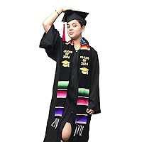 Mexican zarape sash stole sarape graduation class of 2024 graduation cap