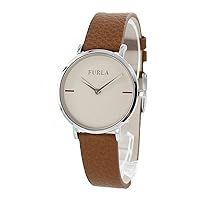 Furla R4251108525 Women's Beige Dial Brown Natural Leather Leather Band Wristwatch