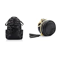 Itzy Ritzy Camo Backpack + Black Pacifier case