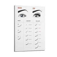 Eyelash Extension Guide Poster Beauty Salon Nails And Eyelashes Poster3 Poster for Room Aesthetic Posters & Prints on Canvas Wall Art Poster for Room 16x24inch(40x60cm)