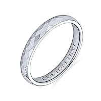 Bling Jewelry Unisex Couples Multi Faceted Prism Cut Titanium Wedding Band Rings For Men For Women Silver Tone Comfort Fit Medium Width 3 5 6 8MM