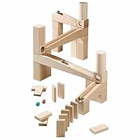 HABA Ball Track Starter Set - 44 Piece Wooden Marble Run for Beginner to Expert Architects Ages 3 to 10 (Made in Germany)