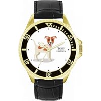 Jack Russell Dog Mens Wrist Watch 42mm Case Custom Design