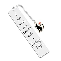 Funny Bookmark for Cat Lovers Book Club Gag Gifts for Women Girls Sister Best Friend Gifts Book Marks for Reading Book Lover Office Gifts for Coworker Engraved Fun Valentines Gifts for Girlfriend Wife