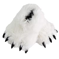 Cute Fuzzy Animal Paw Slippers Fluffy Animal Claw Slippers Soft Funny Monster House Shoes for Adults Women for Halloween Christmas Birthday Kids Winter Warm Bedroom Home Indoor Outdoor for Women