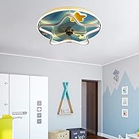 Ceiling Fans Withps,Led Kids Ceiling Fan with Light and Remote Control Silent 3 Speeds Bedroom Dimmable Fan Ceiling Light with Timer Ultra-Thin Modern Living Room/Blue