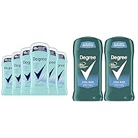 Degree Advanced Antiperspirant Deodorant Shower Clean, 48-Hour Sweat & Men Original Antiperspirant Deodorant for Men, Pack of 2, 48-Hour Sweat and Odor Protection, Cool Rush 2.7 oz