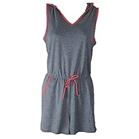 Paper Doll Romper (Grey/NEON Coral, 16)