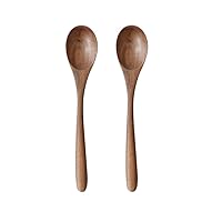 Small Spoons Japanese Black Walnut Wooden Spoon Log Ramen Long Handle Congee Wooden Wooden Wood Solid Wood