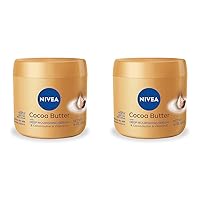Cocoa Butter Body Cream with Deep Nourishing Serum, Cocoa Butter Cream for Dry Skin, 16 Ounce Jar (Pack of 2)