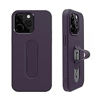 Momo Stick iPhone 15 Pro Max Case Mag Grip Flat Case [Patent Smartphone Grip Smartphone Stand Function Shock Absorption Strap Hole Compatible with Magsafe Wireless Charging Qi Charging] Apple iPhone