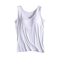 Yoga Tank Tops for Women, Stretchy Sleeveless Shirt Workout Running Tops Chest Pad No Steel Rings Tank Top