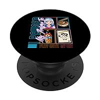I Paused My Anime To Play With My Cat, Anime Otaku Girl Japa PopSockets Swappable PopGrip