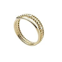 Fossil Vintage Heritage Gold Stainless Steel Ring
