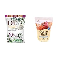 Diatomaceous Earth 10.5 lbs & Crushed Oyster Shell Calcium Supplement 5 lbs for Chickens