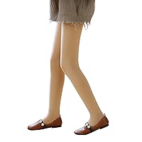Girls Leggings Size 6t Solid Cotton Thick Fleece Lined Warm Full Leggings Pantihose Dress Pants for Toddler Girls