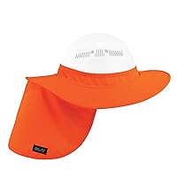 Ergodyne Chill-Its 6660 Attachable Hard Hat Brim with Neck Shade, Orange