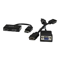 StarTech Video Converter - DisplayPort - HDMI, VGA - Black
