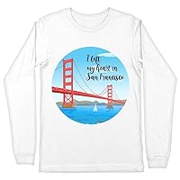 I Left My Heart in San Francisco Long Sleeve T-Shirt - Print T-Shirt - Bridge Long Sleeve Tee Shirt