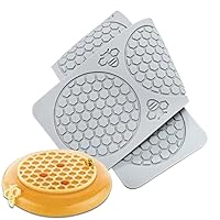 5 Cavity Bumble Bee Silicone Mold Honeycomb Bees for Kitchen Cake Cupcake Decorating Silicone Fondant Cake Mold Beehive Silicone Baking Molds, Candy Baking Cake Moulds