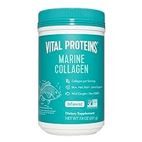 Marine Collagen Peptides Powder Supplement for Skin Hair Nail Joint - Hydrolyzed Collagen - 12g per Serving - 7.8 oz Canister