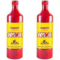 Amor Chamoy Sauce | Bittersweet flavor | 2,500 Scoville level Enjoy it with fruits, veggies, snacks, and drinks | Kosher | 33 fl oz bottle (Pack of 2)