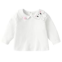 Girls Top 5 Children Toddler Baby Girls Long Sleeve Cute Cartoon Collar Cotton T Shirt Blouse Tops Top Kids Girls