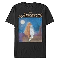 Disney Big & Tall Aristocats Night Sky Stars Men's Tops Short Sleeve Tee Shirt