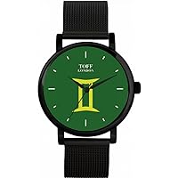 Green Gemini Watch Ladies 38mm Case 3atm Water Resistant Custom Designed Quartz Movement Luxury Fashionable