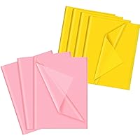 NEBURORA 60 Sheets Pink Tissue Paper Bundles 120 Sheets Yellow Tissue Paper for Gift Wrap Filler Flower Art Crafts DIY Birthday Fall Valentine's Day Wedding Decor
