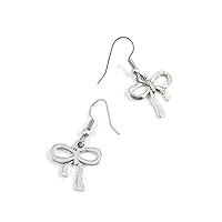 5 Pairs Earrings Antique Silver Tone Fashion Jewelry Making Charms Ear Stud Hooks Suppliers Wholesale YE513147 Bow Tie Bowtie Bowknot