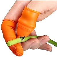 Fruit and Vegetable Picking Potted Plants Trim Silicone Thumb Knife Set Picking Portable Knife Garden Tools (Thumb Cutter A)