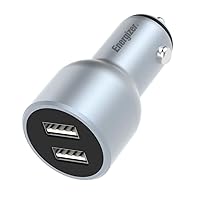 Energizer Ultimate USB Car Charger 2 Port Aluminum Metal