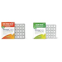Boiron ThroatCalm Sore Throat & AllergyCalm Allergy Relief Tablets 60 Count Bundles