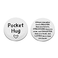 Pocket Hug Token Always Remember You are Braver Than You Believe Token Inspiration Gift Long Distance Relationship Gift