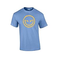 Evil Smiling Face with Yellow Devilish Smile Cool Retro Sarcastic Grin Funny Novelty T-Shirt-Carolina-Small