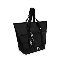 Everest Luggage Deluxe Shopping Tote, Black, Black, One Size