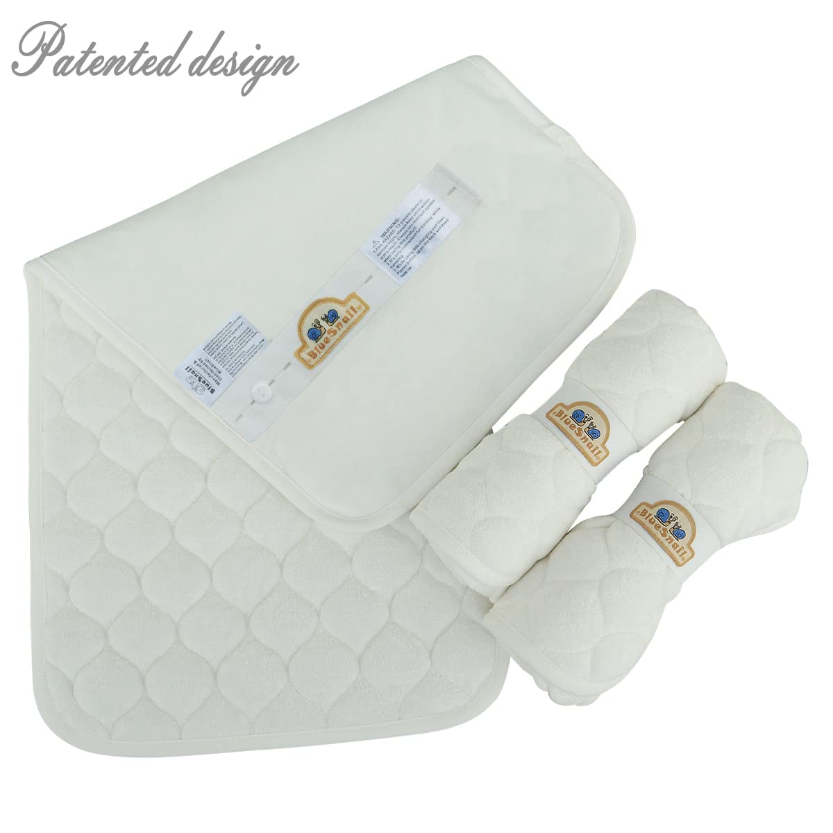 BlueSnail Bamboo Quilted Thicker Waterproof Changing Pad Liners, 3 Count (Snow White)