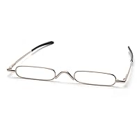 Easy Carry Mini Compact Slim Reading Glasses—Lightweight Portable Readers with w/Pen Clip Tube Case
