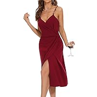 Clubwear for Women Sexy Backless Party Dress Spaghetti Straps Bodycon Sleeveless Midi/Mini Dress