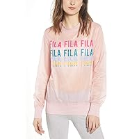 Fila Women's Sol Sheer Woven Sweatshirt Pink Chalk/Fushia Purple
