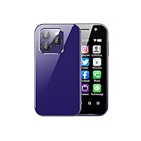 Soyes XS14Pro Mini 4G Smartphone 3.0 Inch Quad Core Dual Sim Ultra Thin Unlocked Card Mobile Phone WiFi Bluetooth Hotspot Student Pocket Cellphone (Purple 2GB RAM 16GB ROM)