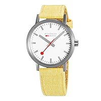 Mondaine Classic Official Swiss Railways Watch | White/Yellow