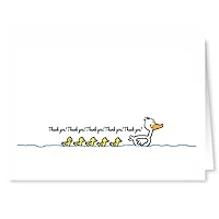 Stonehouse Collection Duck Thank You Note Cards - Blank Thank You Notes - USA Made -Boxed Set Cute Animals Note Cards (Ducks)