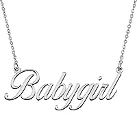 HUAN XUN Personalized Name Necklace Custom Penant for Womens